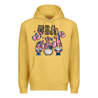 Antique Gold usa america gnome Premium Hoodie - CowhideDigitalArt