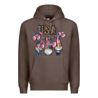 Coffee usa america gnome Premium Hoodie - CowhideDigitalArt