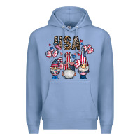 Colony Blue usa america gnome Premium Hoodie - CowhideDigitalArt