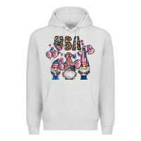 Dove Grey usa america gnome Premium Hoodie - CowhideDigitalArt