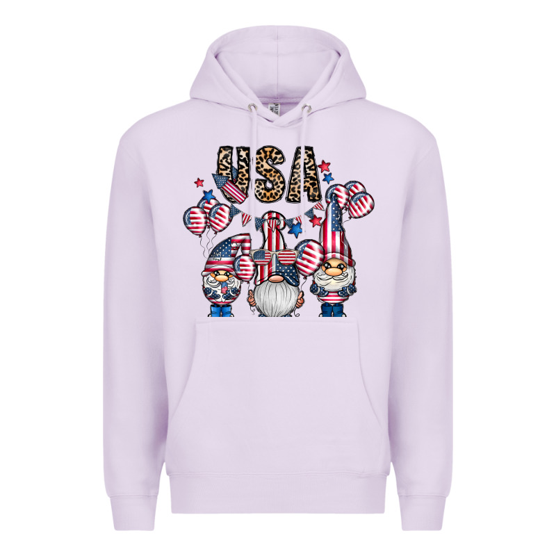 Usa America Gnome Premium Hoodie by CowhideDigitalArt | Teevron