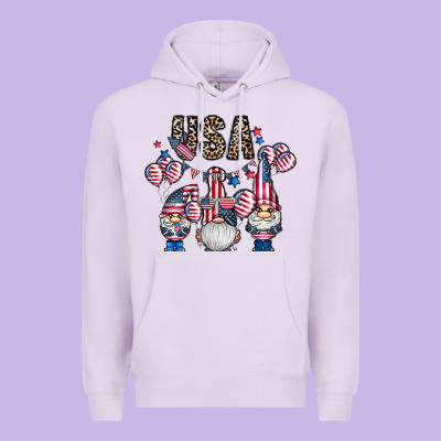 Usa America Gnome Premium Hoodie Designed By Cowhidedigitalart
