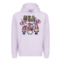 Lilac usa america gnome Premium Hoodie - CowhideDigitalArt