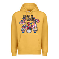 Mustard usa america gnome Premium Hoodie - CowhideDigitalArt