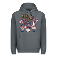 Rock usa america gnome Premium Hoodie - CowhideDigitalArt