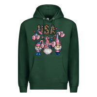Sports Green usa america gnome Premium Hoodie - CowhideDigitalArt