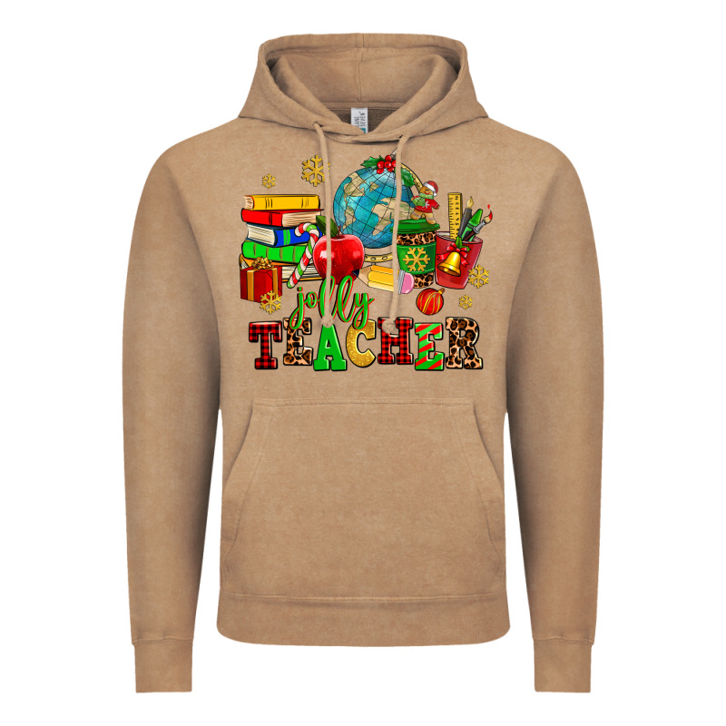 Christmas Jolly Teachers Vintage Hoodie by AdoDesignShop | Teevron