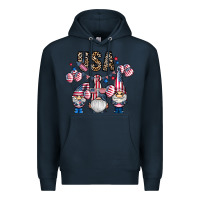 Navy usa america gnome Premium Hoodie - CowhideDigitalArt