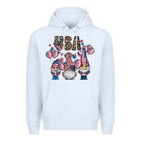 White usa america gnome Premium Hoodie - CowhideDigitalArt
