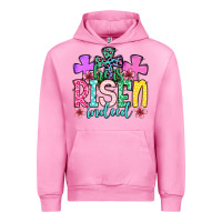 Fuchsia Pink Easter Day He is risen indeed Urban Hoodie - OliviaCreatesArt