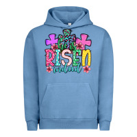 Pigment Pebble Blue Easter Day He is risen indeed Urban Hoodie - OliviaCreatesArt