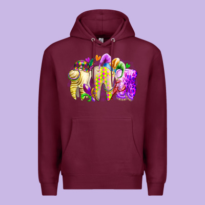 Mardi Gras Tooth Premium Hoodie Designed By Racoondesign