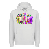 Dove Grey mardi gras tooth Premium Hoodie - RacoonDesign