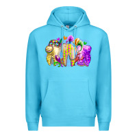 Ocean Blue mardi gras tooth Premium Hoodie - RacoonDesign