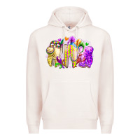 Pale Pink mardi gras tooth Premium Hoodie - RacoonDesign