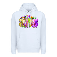 White mardi gras tooth Premium Hoodie - RacoonDesign