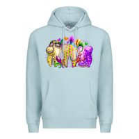 Blue Mist mardi gras tooth Premium Hoodie - RacoonDesign