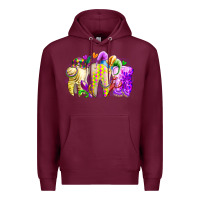 Burgundy mardi gras tooth Premium Hoodie - RacoonDesign