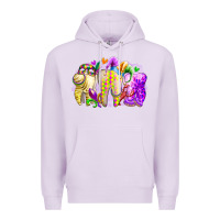 Lilac mardi gras tooth Premium Hoodie - RacoonDesign