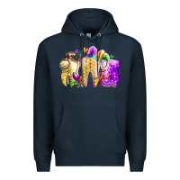 Navy mardi gras tooth Premium Hoodie - RacoonDesign