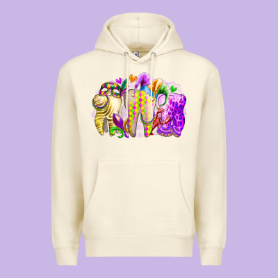 Mardi Gras Tooth Premium Hoodie Designed By Racoondesign