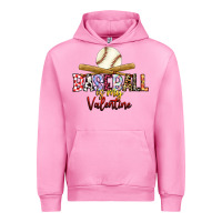 Fuchsia Pink baseball is my valentine Urban Hoodie - RacoonDesign