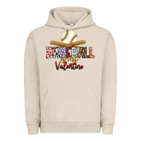 Pigment French Oak baseball is my valentine Urban Hoodie - RacoonDesign