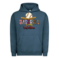 Pigment Midnight Navy baseball is my valentine Urban Hoodie - RacoonDesign