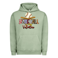 Pigment Oil Green baseball is my valentine Urban Hoodie - RacoonDesign