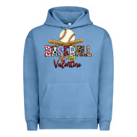 Pigment Pebble Blue baseball is my valentine Urban Hoodie - RacoonDesign