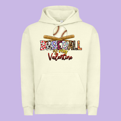 Baseball Is My Valentine Urban Hoodie Designed By Racoondesign
