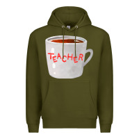 Army Green teachers mug  fa element Premium Hoodie - FaDigitalArtStudio