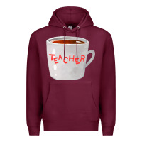 Burgundy teachers mug  fa element Premium Hoodie - FaDigitalArtStudio