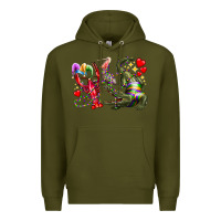 Army Green mardi gras Premium Hoodie - RacoonDesign