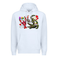 White mardi gras Premium Hoodie - RacoonDesign
