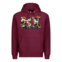 Burgundy mexico state cowhide serape cactus Premium Hoodie - RanaPortraitStore