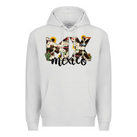 Dove Grey mexico state cowhide serape cactus Premium Hoodie - RanaPortraitStore