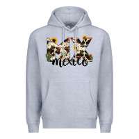 Heather Grey mexico state cowhide serape cactus Premium Hoodie - RanaPortraitStore