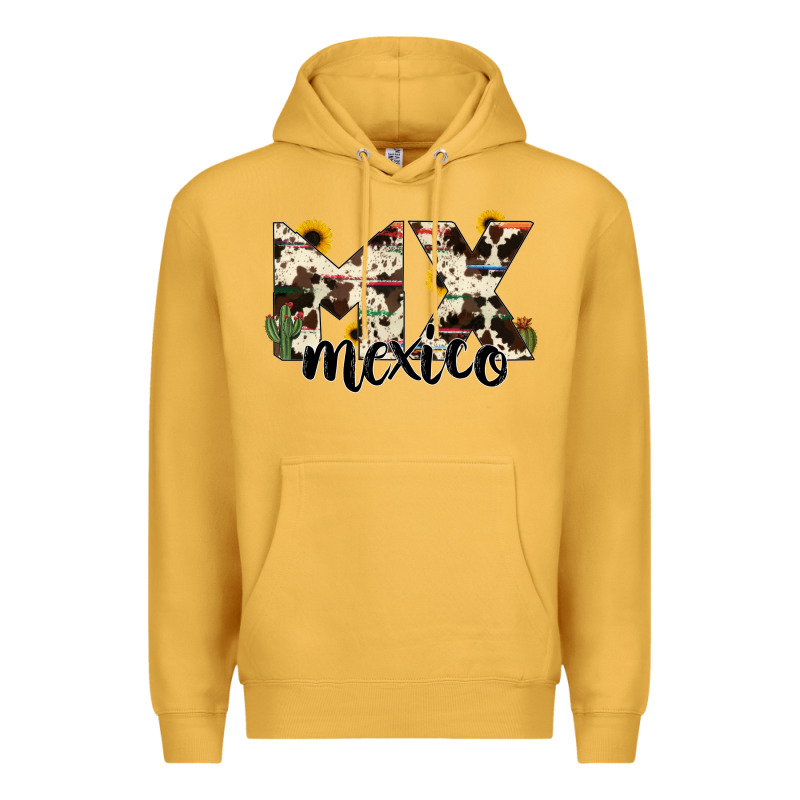 Mexico State Cowhide Serape Cactus Premium Hoodie by RanaPortraitStore | Teevron