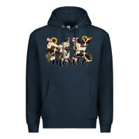 Navy mexico state cowhide serape cactus Premium Hoodie - RanaPortraitStore