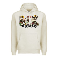 Oatmeal Heather mexico state cowhide serape cactus Premium Hoodie - RanaPortraitStore