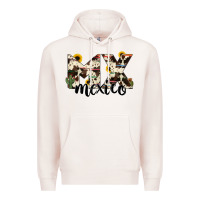 Pale Pink mexico state cowhide serape cactus Premium Hoodie - RanaPortraitStore