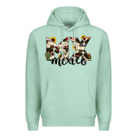 Seafoam mexico state cowhide serape cactus Premium Hoodie - RanaPortraitStore