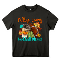 Asphalt Falling Leaves Football Please Heavy Core Tee - LillyAllenDesigns