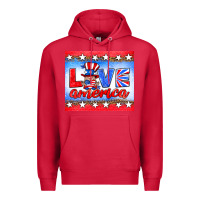 Cardinal love america gnome Premium Hoodie - HRA Design Shop