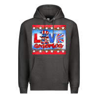 Charcoal Heather love america gnome Premium Hoodie - HRA Design Shop