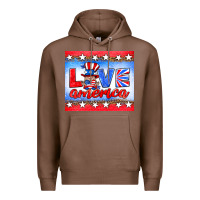Chestnut love america gnome Premium Hoodie - HRA Design Shop