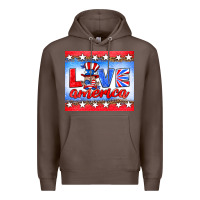 Coffee love america gnome Premium Hoodie - HRA Design Shop