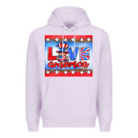 Lilac love america gnome Premium Hoodie - HRA Design Shop
