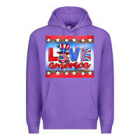 Purple love america gnome Premium Hoodie - HRA Design Shop